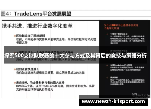 探索500支球队联赛的十大参与方式及其背后的竞技与策略分析